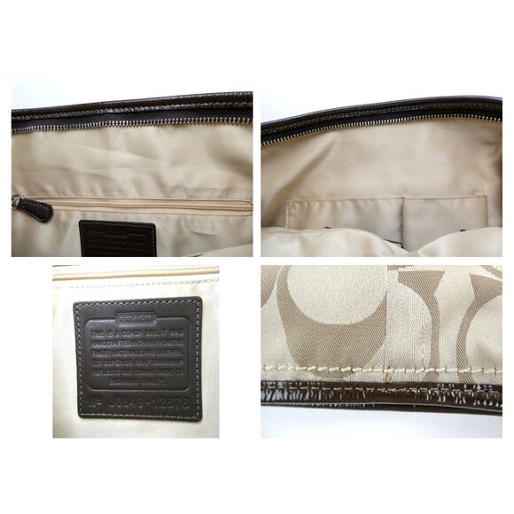 Coach Signature Khaki Mahogany Shoulder Bag 12676 - Picture 10 of 14